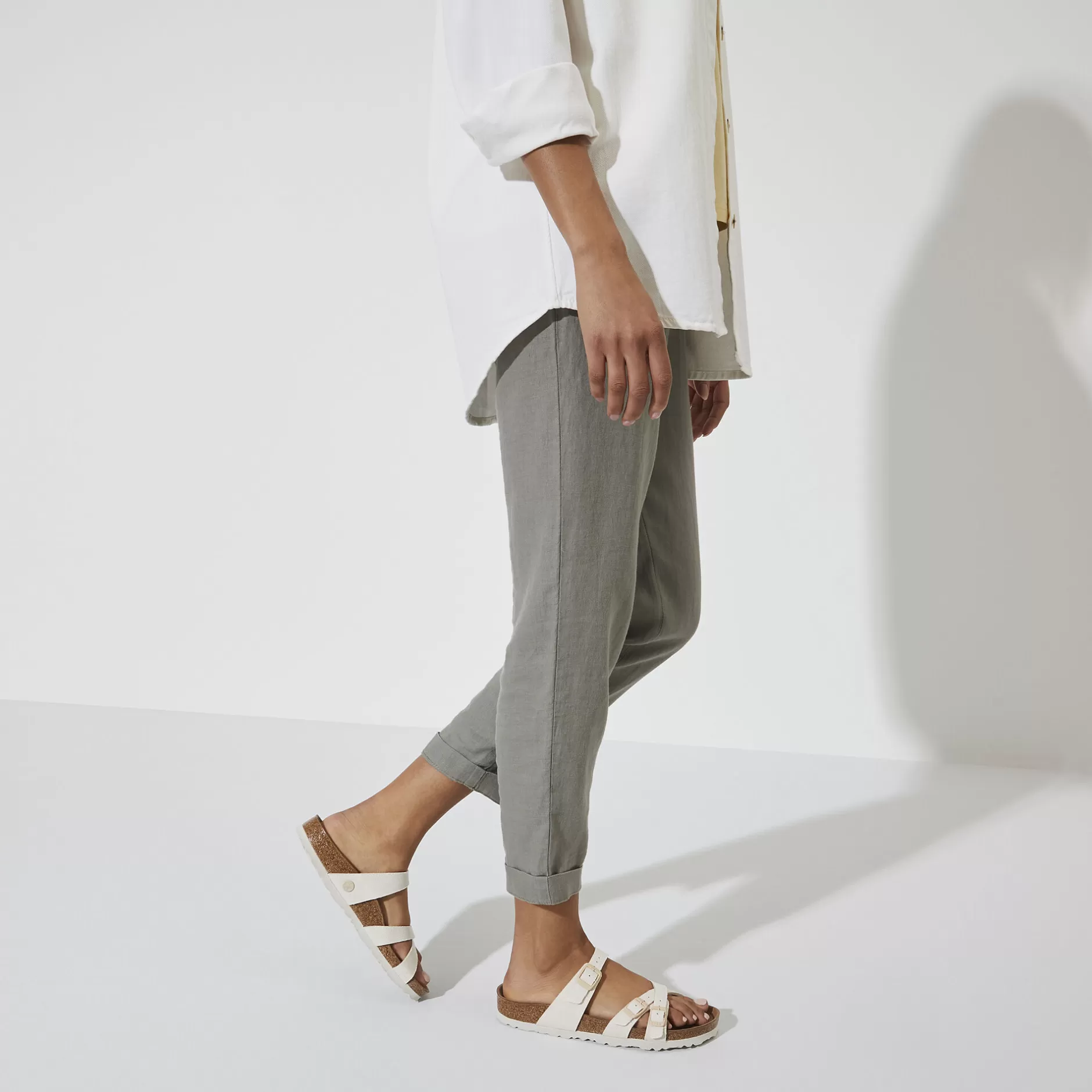 Birkenstock Franca Vegan Canvas Eggshell Flash Sale