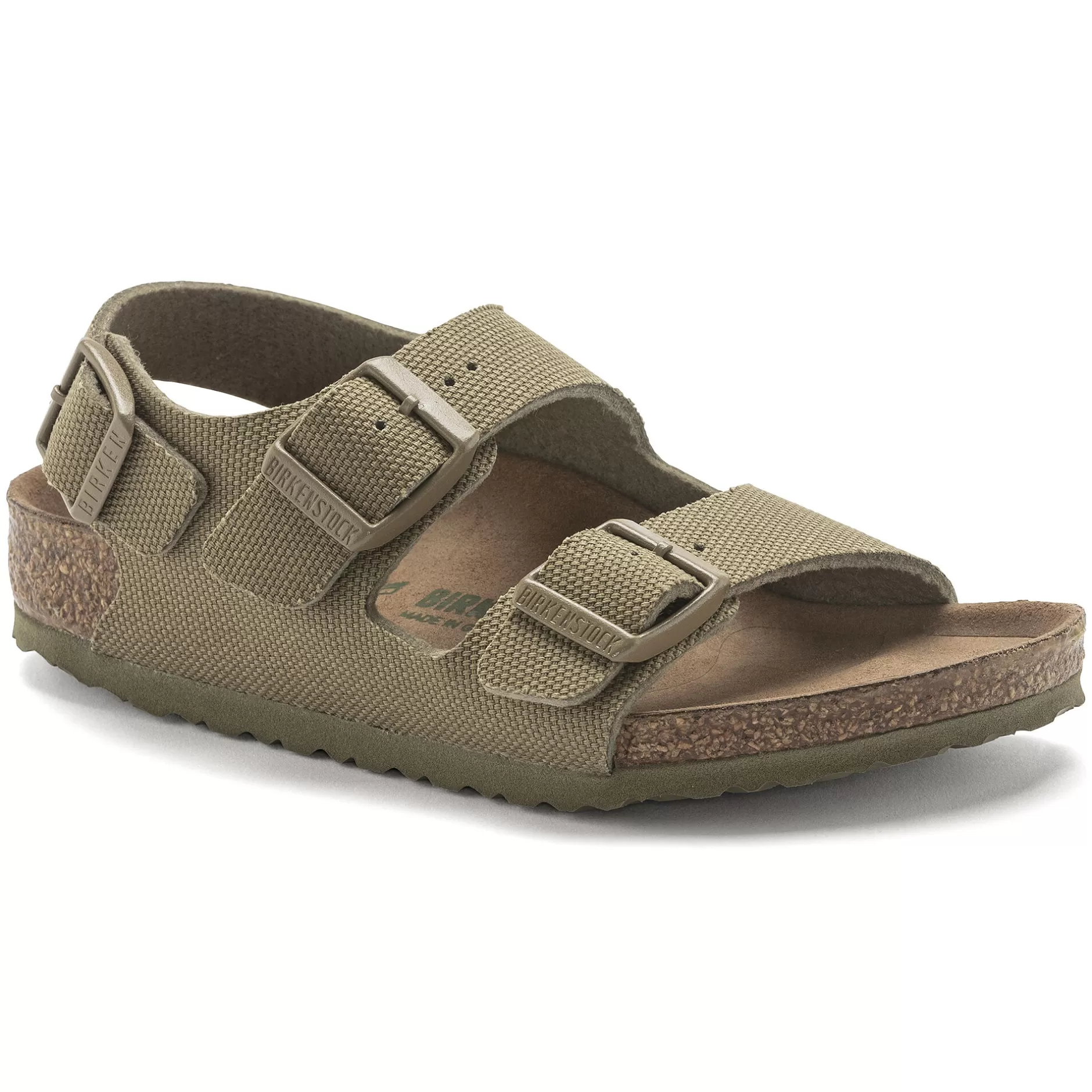 Birkenstock Milano Kids Vegan Vegan Canvas Faded Khaki Best Sale